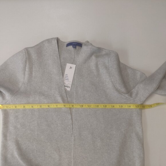 NWT Apt. 9 Size small Open Cardigan Tan/Gray/White - Picture 6 of 12